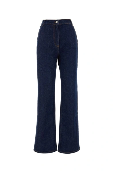 Shop Magda Butrym Classic Flare Jeans In Blue