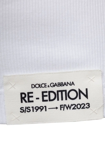 Shop Dolce & Gabbana White Cotton Tank Top