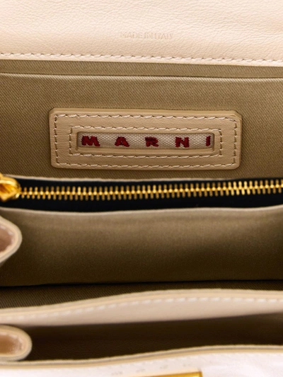 Shop Marni 'trunk Soft E/w' Ivory Cowhide Mini Bag In Avorio
