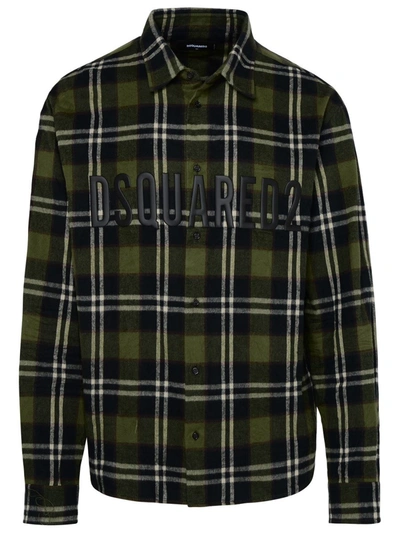 Shop Dsquared2 Multicolor Cotton Shirt In Green