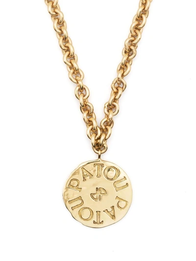 Shop Patou Coin Pendant Necklace In Golden