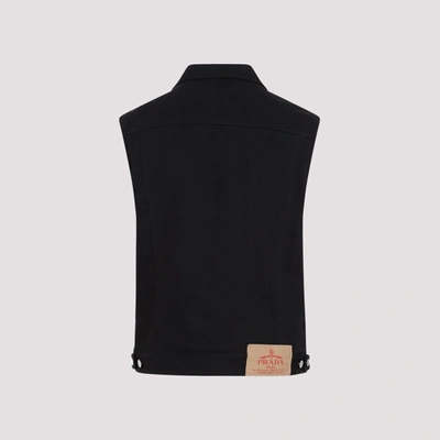Shop Carhartt Prada Bull Button-up Denim Gilet In Black