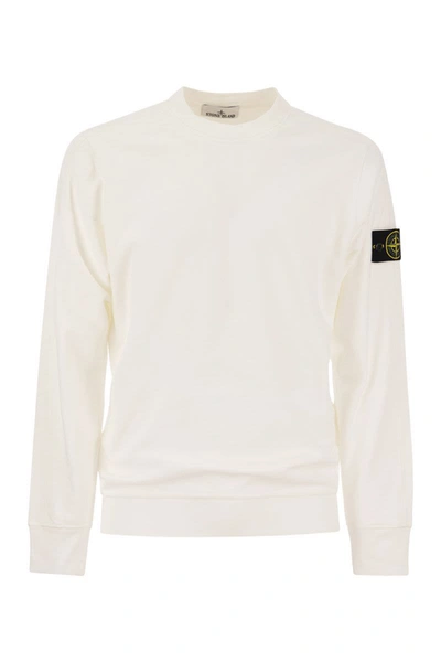 Shop Stone Island Round-neck Sweatshirt In White
