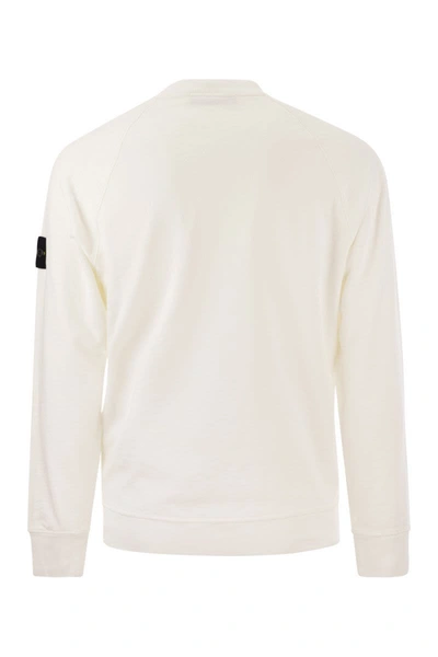 Shop Stone Island Round-neck Sweatshirt In White