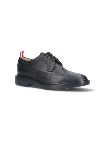 Shop Thom Browne Flat Shoes Black