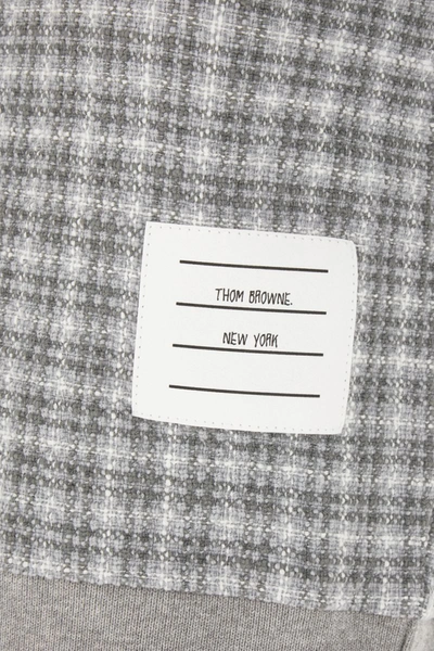 Shop Thom Browne Grey Cotton Blend Polo Shirt