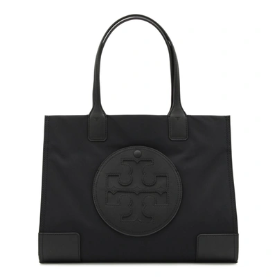Shop Tory Burch 'ella' Small Black Recycled Nylon Shopping Bag