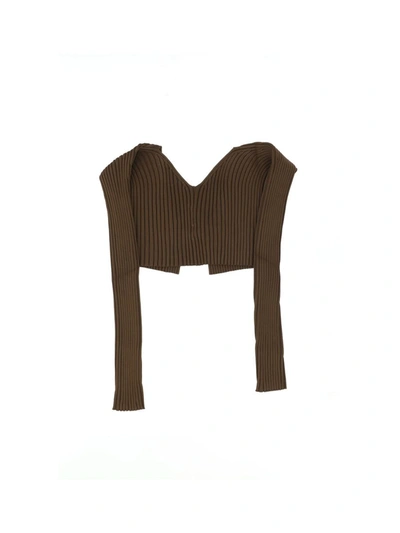 Shop Jacquemus Sweaters In Dark Brown