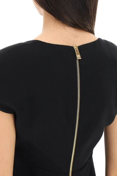 Shop Versace Heart-shaped Neckline Dress In Black