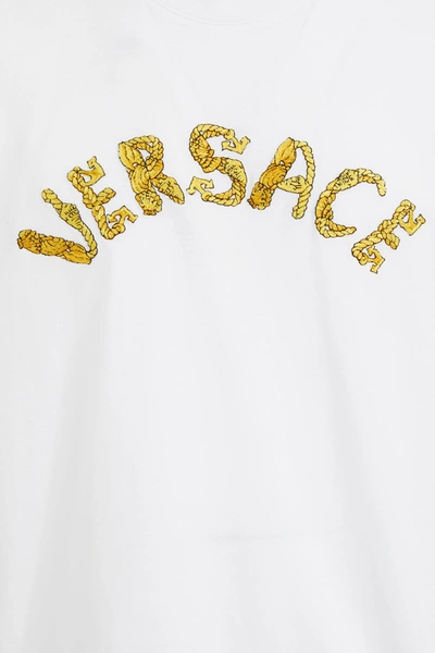 Shop Versace T-shirt In Optical White
