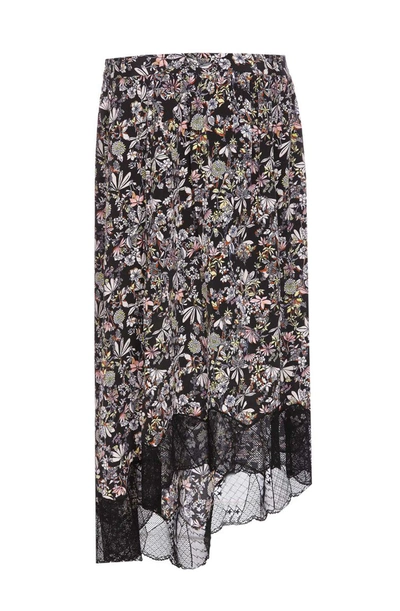 Zadig & Voltaire Zadig&voltaire Black Multicolour Silk Skirt In Black
