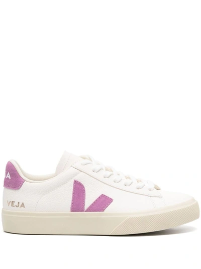 Shop Veja Campo Leather Sneakers In Lilac