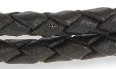 Shop Caputo & Co Braided Craftman Bracelet In Black