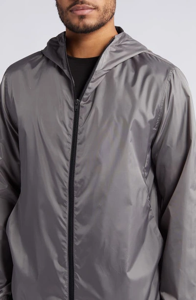 Shop Z By Zella Lightweight Hooded Zip Jacket In Grey December