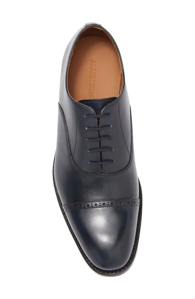 Shop Allen Edmonds Brady Cap Toe Oxford In Navy