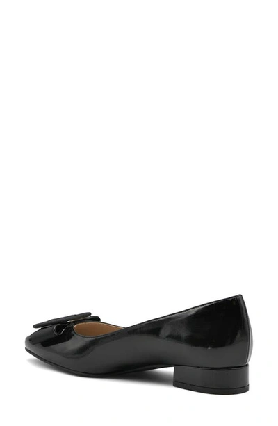 Shop Adrienne Vittadini Pender Pointed Toe Flat In Black Patent