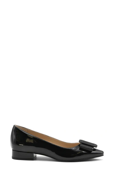 Shop Adrienne Vittadini Pender Pointed Toe Flat In Black Patent