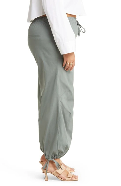 Open Edit Tie Hem Joggers In Grey Sedona