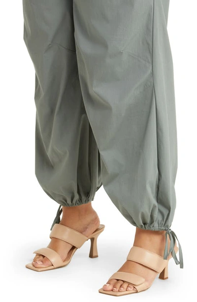 Open Edit Tie Hem Joggers In Grey Sedona