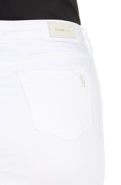 Shop Slink Jeans White Denim Pencil Skirt In Holly