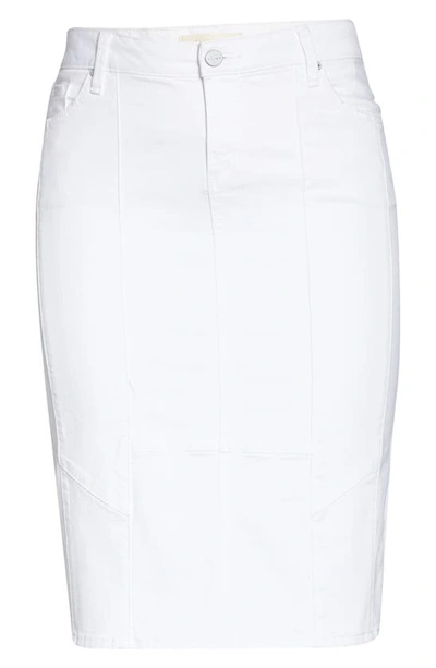 Shop Slink Jeans White Denim Pencil Skirt In Holly