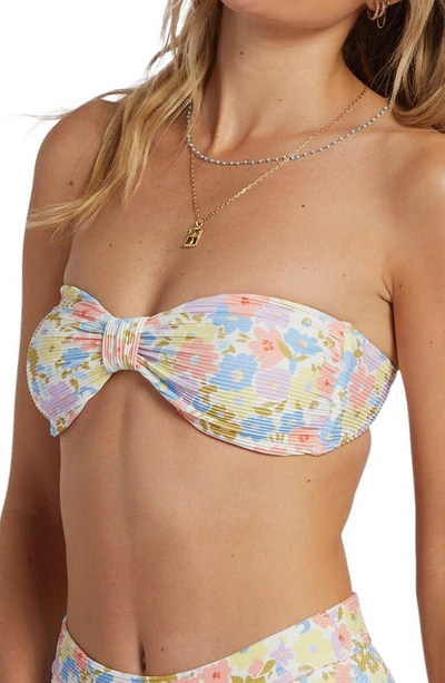 Shop Billabong Dream Chaser Tanlines Strapless Bikini Top In Multi