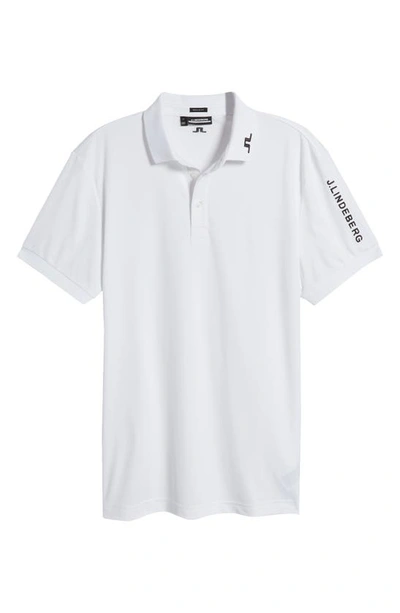 Shop J. Lindeberg Tour Tech Performance Golf Polo In White