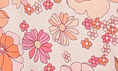 Shop Petal And Pup Matilda Floral Print Linen Blend Crop Top & Wide Leg Pants Set In Pink Floral