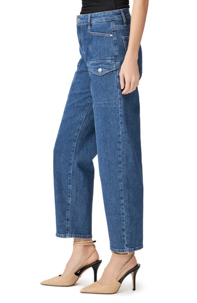 Shop Paige Alexis High Waist Tapered Cargo Jeans In Rubina