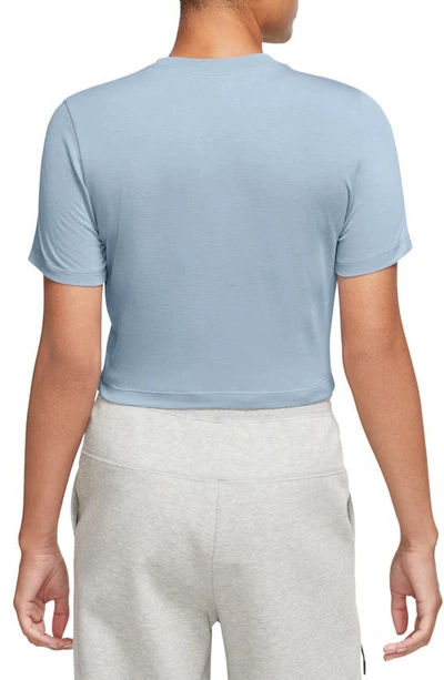 Shop Nike Sportswear Essential Slim Crop Top In Light Armory Blue