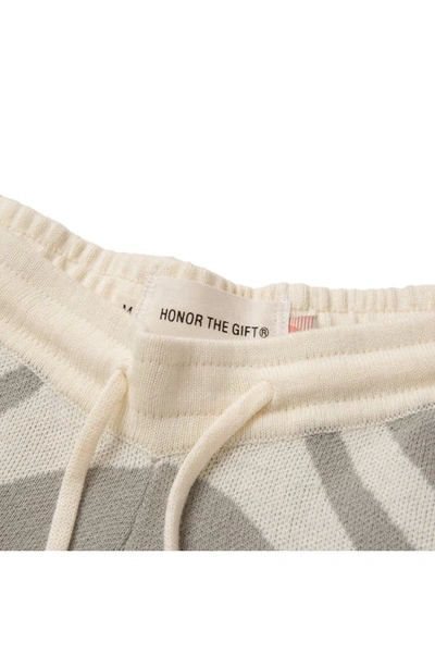 Shop Honor The Gift Dazed Cotton Knit Drawstring Shorts In Bone