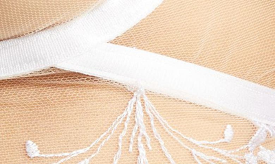 Shop Bluebella Marisa Longline Underwire Bra In White/ Sheer