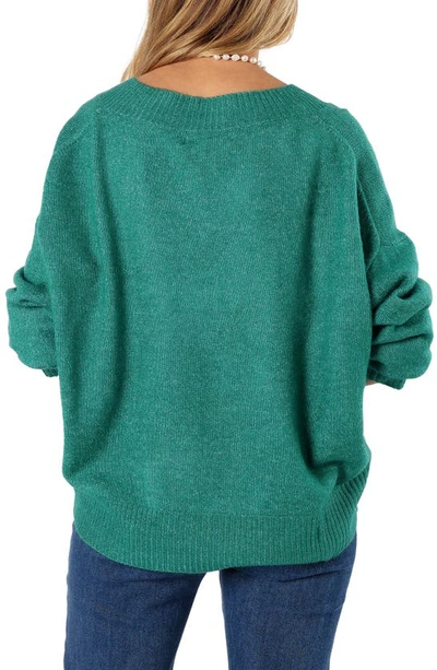 Petal And Pup Palmer V-neck Sweater In Green