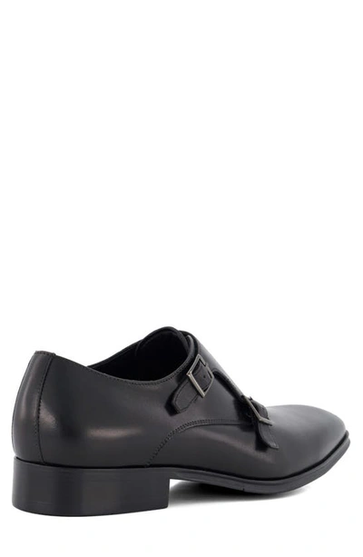 Dune London Situation Double Monk Strap Shoe In Black