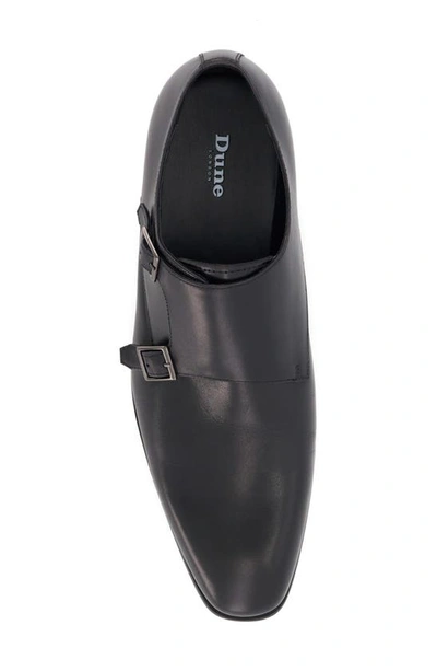 Dune London Situation Double Monk Strap Shoe In Black