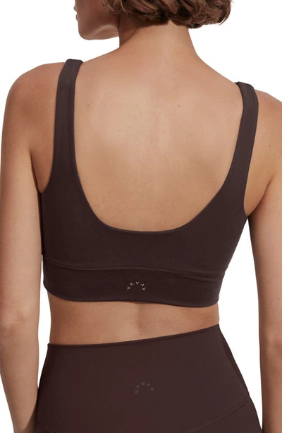 Varley Freesoft Cori Stretch-jersey Bra Top In Coffee Bean