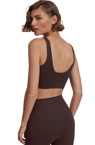 Varley Freesoft Cori Stretch-jersey Bra Top In Coffee Bean