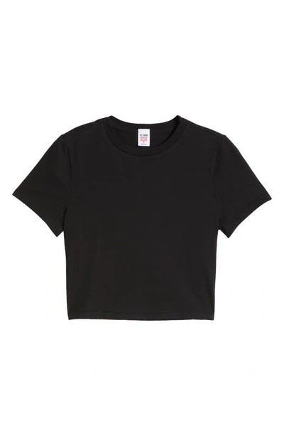 Shop Re/done Organic & Recycled Cotton Micro T-shirt In Black