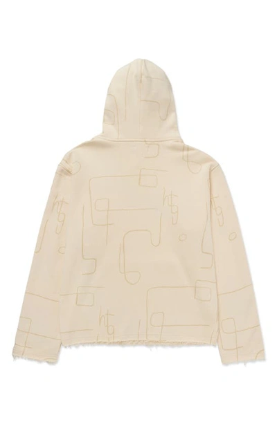 Shop Honor The Gift Print French Terry Hoodie In Bone