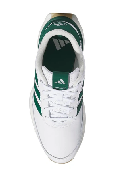 Shop Adidas Golf S2g Spikeless Golf Shoe In White/ Collegiate Green/ Gum