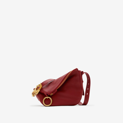 Shop Burberry Small Knight Bag In Ruby
