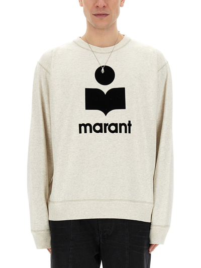 Shop Marant "mikoy" Sweatshirt In Powder