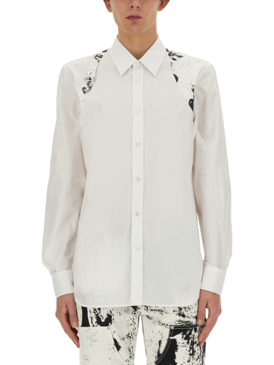 Alexander Mcqueen Alexander Mc Queen Printed Harness Shirt In White