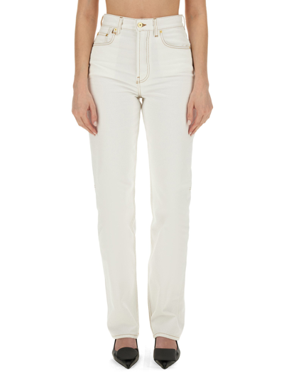 Shop Jacquemus "le De-nîmes Droit" Jeans In White