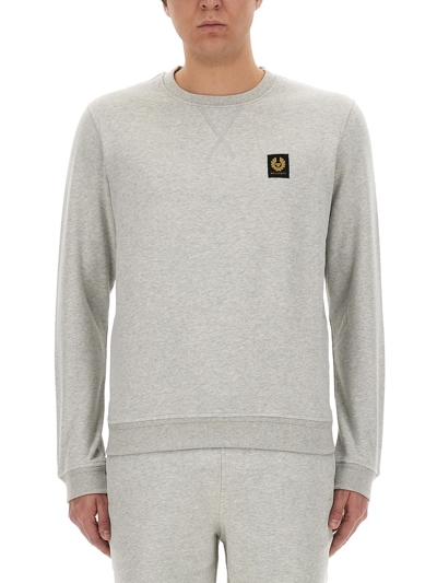Belstaff Sweatshirt With Logo Patch In Grey