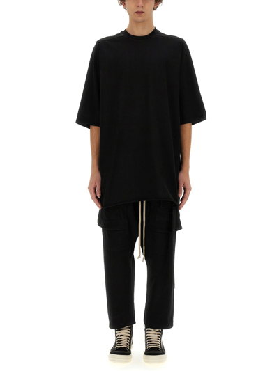 Rick Owens Drkshdw Mens Black Jumbo Short-sleeve Cotton T-shirt Xs In Black