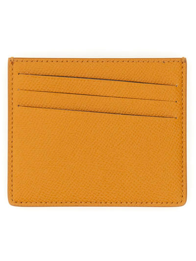 Shop Maison Margiela Leather Card Holder In Buff