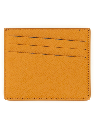 Maison Margiela Leather Card Holder In Neutral