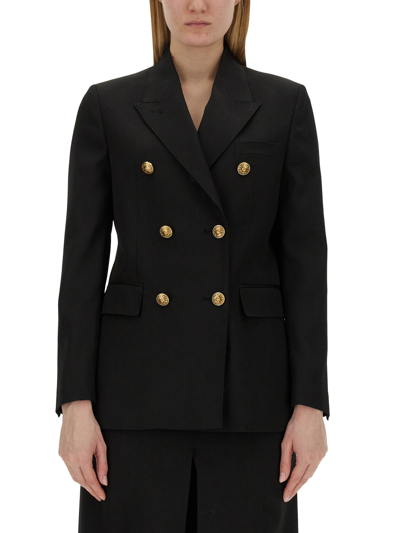 Shop Golden Goose Double-breasted Jacket In Black