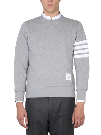 Shop Thom Browne 4bar Sweatshirt In Grey